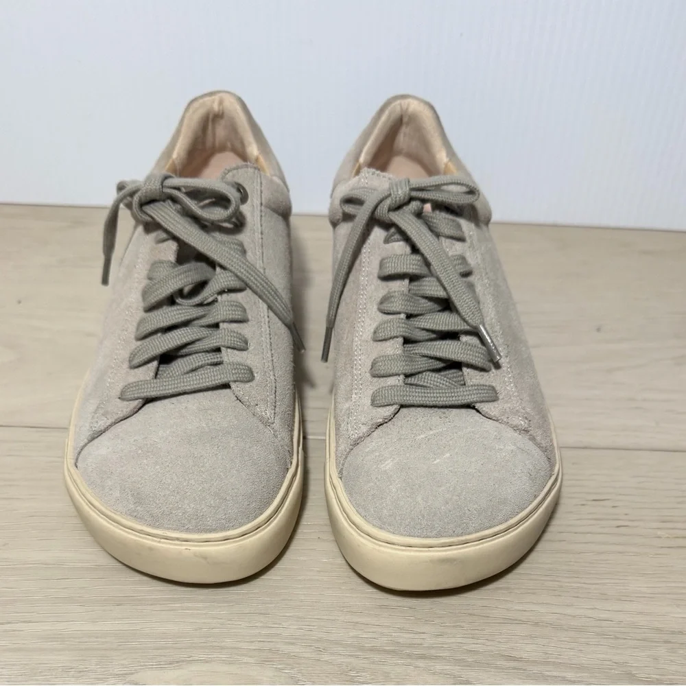 +Birkenstock Bend Low Sneaker Suede Leather Womens Size 6.5 Narrow Fit in Stone